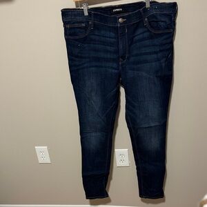 Express Dark Indigo Skinny Jeans